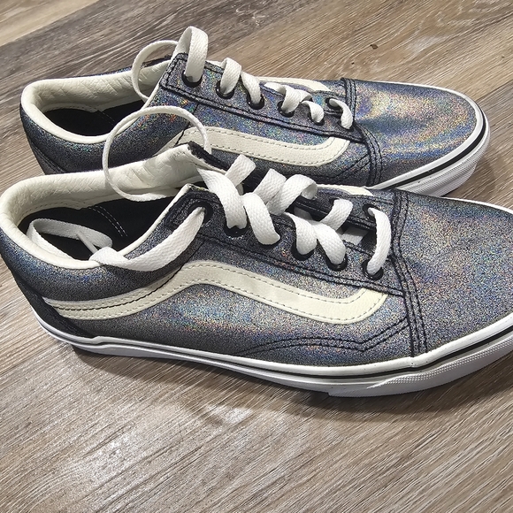 LIKE NEW~Holographic/glitter Vans Brand Shoes - Picture 2 of 5